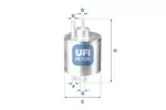 Filtr paliwa UFI 31.834.00