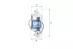 Filtr paliwa UFI 31.853.00