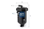 Filtr paliwa UFI 31.540.00