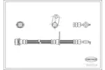 Przewód hamulcowy elastyczny CORTECO 19033578 (Oś przednia, z prawej)