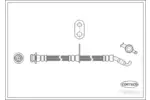 Przewód hamulcowy elastyczny CORTECO 19035275 (Oś przednia)