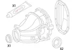 Zestaw uszczelek, różnicowy CORTECO 19535815 (Z tyłu)