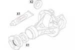 Zestaw uszczelek, różnicowy CORTECO 19536212 (Z przodu)