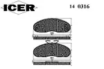 Klocki hamulcowe - komplet ICER 140316