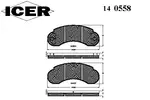 Klocki hamulcowe - komplet ICER 140558