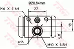 Cylinderek hamulcowy TRW BWF307 - fot.3