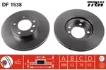 Tarcza hamulcowa TRW DF1538 - fot.1