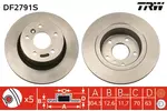 Tarcza hamulcowa TRW DF2791S