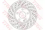 Tarcza hamulcowa TRW DF6262S