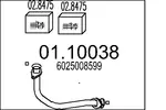 Rura wydechowa MTS 01.10038 (Z przodu)