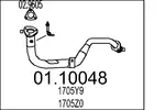 Rura wydechowa MTS 01.10048 (Z przodu)