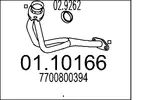Rura wydechowa MTS 01.10166 (Z przodu)