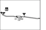 Rura wydechowa MTS 01.12050 (Z przodu)