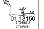 Rura wydechowa MTS 01.13150 (Z przodu)
