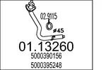 Rura wydechowa MTS 01.13260 (Z przodu)