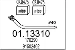 Rura wydechowa MTS 01.13310 (Z przodu)