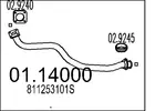 Rura wydechowa MTS 01.14000 (Z przodu)