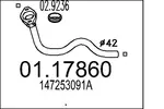 Rura wydechowa MTS 01.17860 (Z przodu)
