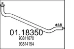 Rura wydechowa MTS 01.18350 (Z przodu)