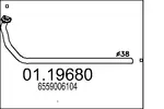 Rura wydechowa MTS 01.19680 (Z przodu)