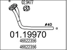 Rura wydechowa MTS 01.19970 (Z przodu)