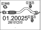 Rura wydechowa MTS 01.20025 (Z przodu)