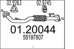 Rura wydechowa MTS 01.20044 (Z przodu)