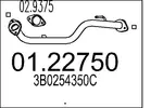 Rura wydechowa MTS 01.22750 (Z przodu)