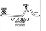 Rura wydechowa MTS 01.40690 (Z przodu)