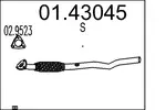 Rura wydechowa MTS 01.43045 (Z przodu)