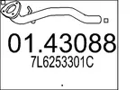 Rura wydechowa MTS 01.43088 (Z przodu)