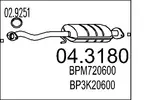 Katalizator MTS 04.3180