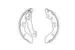 Szczęki hamulcowe - komplet KAVO PARTS KBS-3411