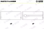 Panewki wału korbowego GLYCO H1072/7 0.25mm