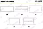 Panewki wału korbowego GLYCO H818/7 0.75mm