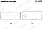 Panewki wału korbowego GLYCO H1026/4 0.50mm