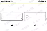 Panewki wału korbowego GLYCO H1026/4 STD