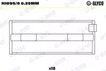 Panewki wału korbowego GLYCO H1095/6 0.25mm