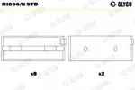 Panewki wału korbowego GLYCO H1096/5 STD - fot.1