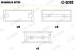 Panewki wału korbowego GLYCO H1100/5 STD