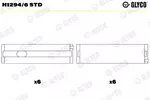 Panewki wału korbowego GLYCO H1294/6 STD