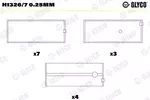 Panewki wału korbowego GLYCO H1326/7 0.25mm