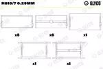 Panewki wału korbowego GLYCO H818/7 0.25mm