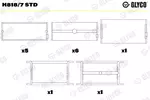 Panewki wału korbowego GLYCO H818/7 STD