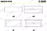 Panewki wału korbowego GLYCO H821/6 STD