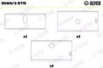 Łożysko wału rozrządu GLYCO N160/3 STD