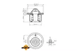 Termostat układu chłodzenia NRF 725152 - fot.5
