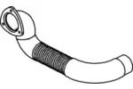 Rura wydechowa DINEX 17103 (Z przodu)