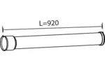 Rura wydechowa DINEX 21105 (W środku)