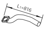 Rura wydechowa DINEX 21224 (Z przodu)